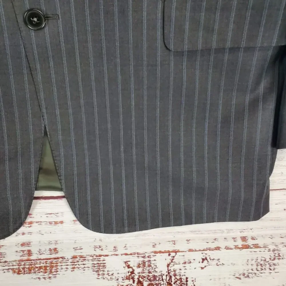 Ermenegildo Zegna Trofeo Gray Suit Jacket 54R EU 44 US XL Wool Sport Coat Italy